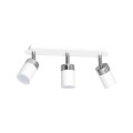LAMPAMI - lampa sufitowa biała metalowa potrójna spot, lampa sufitowa podłużna typu spot, lampa do kuchni, lampa do korytarza, lampa do pokoju dziecka, lampa sufitowa biała JOKER WHITE CHROM