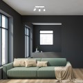 LAMPAMI - lampa sufitowa biała metalowa potrójna spot, lampa sufitowa podłużna typu spot, lampa do kuchni, lampa do korytarza, lampa do pokoju dziecka, lampa sufitowa biała JOKER WHITE CHROM