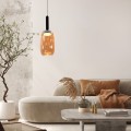 LAMPAMI - lampa wisząca do sypialni przy łóżku, lampa sufitowa pojedyncza wisząca, lampa wisząca do sypialni, lampa do jadalni nad stół, oświetlenie nad wyspą w kuchni, lampa wisząca czarna nowoczesna  BUENO