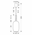 LAMPAMI -  lampa wisząca czarna nowoczesna  BUENO szkic