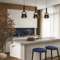 LAMPAMI - lampa wisząca do sypialni przy łóżku, lampa wisząca nad stół, nowoczesna lampa do salonu, lampa wisząca czarna nowoczesna, lampa sufitowa pojedyncza wisząca BUENO