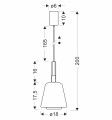 LAMPAMI - lampa wisząca do sypialni przy łóżku BUENO szkic