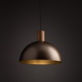 LAMPAMI - lampa wisząca nad stół, lampa z drewnem, lampa do kuchni wisząca, żyrandol w stylu skandynawskim, lampa nad stół w jadalni, lampa sufitowa pojedyncza wisząca OSLO BROWN