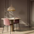 LAMPAMI - lampa wisząca z drewnem, lampa wisząca do kuchni nowoczesna, lampa sufitowa pojedyncza wisząca, oświetlenie nad stołem w salonie, oświetlenie do jadalni nad stół OSLO SABIA