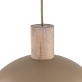 LAMPAMI - lampa wisząca z drewnem, lampa wisząca do kuchni nowoczesna, lampa sufitowa pojedyncza wisząca, oświetlenie nad stołem w salonie, oświetlenie do jadalni nad stół OSLO SABIA