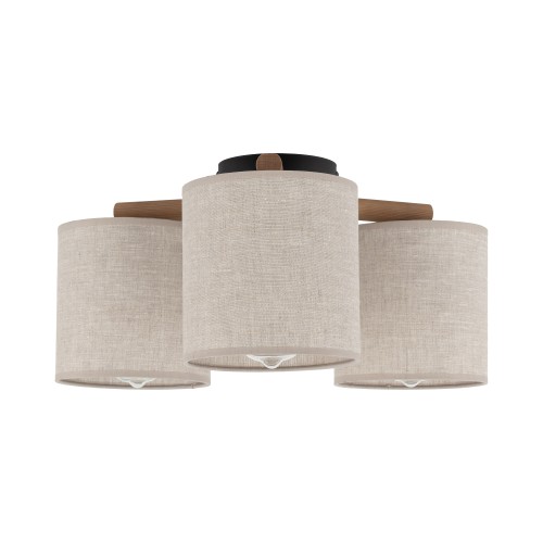 LAMPAMI - plafon sufitowy nowoczesny potrójny, lampa sufitowa w stylu boho, lampa do salonu nowoczesna, lampa na korytarz, lampa do pokoju młodzieżowego -DEVA NATURE
