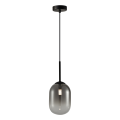 LAMPAMI - czarna lampa wisząca nowoczesna, lampa do kuchni nad wyspę, lampa do jadalni nad stół,  lampa kula wisząca długa - ALIAS