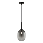 Czarna lampa wisząca nowoczesna klosz dymiony 164 cm 1xG9 fi 120 mm ALIAS