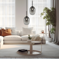 LAMPAMI - czarna lampa wisząca nowoczesna, lampa do kuchni nad wyspę, lampa do jadalni nad stół,  lampa kula wisząca długa - ALIAS