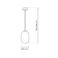 LAMPAMI - lampa kula wisząca długa - ALIAS szkic