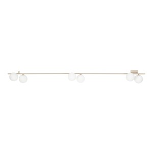 Lampa sufitowa na listwie kaszmirowej klosze szklane kule 6xG9 IMELO