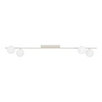 Lampa sufitowa na listwie kaszmirowej klosze szklane kule 4xG9 IMELO