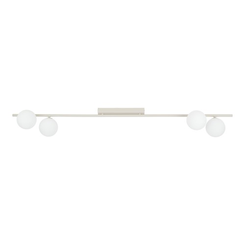 LAMPAMI - lampa sufitowa na listwie, klosze szklane kule, lampa do kuchni nowoczesna, stylowa lampa do salonu, lampa do salonu, lampa na korytarz, lampa do pokoju młodzieżowego IMELO KASZMIR 4XG9