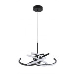 Żyrandol do salonu dający dużo światła ledowy czarny 120 cm SPIDER LED CCT 