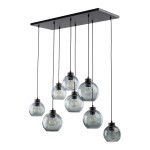 Lampa do jadalni nad stół żyrandol kule czarny wiszący 8xE27 CUBUS GRAPHITE