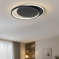 LAMPAMI - lampa sufitowa plafon ledowy czarny, lampa do salonu, plafon sufitowy, oświetlenie do kuchni sufitowe, oświetlenie salonu, nowoczesna lampa do przedpokoju, plafon ledowy sufitowy CORDOBA BLACK 30W LED