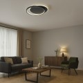 LAMPAMI - lampa sufitowa plafon ledowy czarny, lampa do salonu, plafon sufitowy, oświetlenie do kuchni sufitowe, oświetlenie salonu, nowoczesna lampa do przedpokoju, plafon ledowy sufitowy CORDOBA BLACK 30W LED