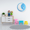 LAMPAMI - lampa sufitowa do pokoju dziecka, plafon sufitowy ledowy, niebieska lampa sufitowa dziecięca, lampa do pokoju chłopca, lampa do pokoju dziewczynki  NOTE BLUE 45W LED