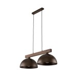Lampa sufitowa skandynawska z drewnem brązowa 120 cm 2xE27 OSLO BROWN