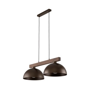 Lampa sufitowa skandynawska z drewnem brązowa 120 cm 2xE27 OSLO BROWN