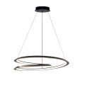 LAMPAMI - lampa sufitowa ledowa czarna wisząca, lampa ledowa 120 cm, lampa do salonu, lampa do sypialni sufitowa, lampa sufitowa wisząca czarna, CALLAS LED