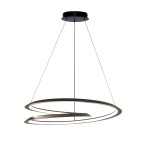 Lampa sufitowa ledowa czarna wisząca 120 cm 32W LED 3000, 4500, 6500K osłonka biała CALLAS