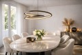 LAMPAMI - lampa sufitowa ledowa czarna wisząca, lampa ledowa 120 cm, lampa do salonu, lampa do sypialni sufitowa, lampa sufitowa wisząca czarna, CALLAS LED