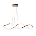 Lampa ledowa 120 cm złota 32W LED 3000, 4500, 6500K kryształki bezbarwne SNELLO