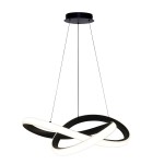 Lampa sufitowa ledowa czarna wisząca 120 cm 28W LED 3000, 4500, 6500K osłonka biała SPLOT