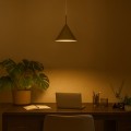 LAMPAMI - lampa sufitowa wisząca beżowa, lampa do pokoju młodzieżowego, lampa wisząca do sypialni przy łóżku, lampa do jadalni nad stół, beżowa lampa sufitowa pojedyncza wisząca CAPITAL TAUPE