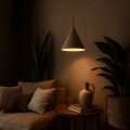 LAMPAMI - lampa sufitowa wisząca beżowa, lampa do pokoju młodzieżowego, lampa wisząca do sypialni przy łóżku, lampa do jadalni nad stół, beżowa lampa sufitowa pojedyncza wisząca CAPITAL TAUPE