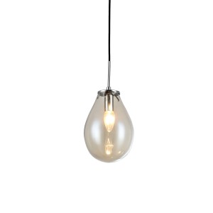 Lampa sufitowa pojedyncza wisząca klosz szklany 120 cm 1xE14 FONDI