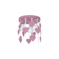 LAMPAMI - różowy żyrandol do pokoju dziewczynki, lampa sufitowa do pokoju dziewczynki, różowy żyrandol dla dziewczynki, lampa sufitowa dziecięca CORAZON VIOLET