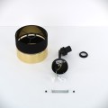LAMPAMI - czarny kinkiet ścienny klasyczny, kinkiet z włącznikiem czarny ze złotym, kinkiet dekoracyjny nowoczesny, kinkiet nad łóżko z wyłącznikiem, kinkiet ścienny do salonu HILTON BLACK GOLD