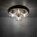 LAMPAMI - lampa do salonu sufitowa szkło ryflowane, oświetlenie do kuchni sufitowe, nowoczesne oświetlenie do salonu, nowoczesna lampa do przedpokoju, przytulna lampa do sypialni, stylowa lampa do salonu SALVIA BROWN