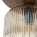 LAMPAMI - lampa do salonu sufitowa szkło ryflowane, oświetlenie do kuchni sufitowe, nowoczesne oświetlenie do salonu, nowoczesna lampa do przedpokoju, przytulna lampa do sypialni, stylowa lampa do salonu SALVIA BROWN