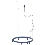 Nowoczesny żyrandol do salonu granatowy 160 cm 7xGU10 R35 3000K FOURTY ROUND LED