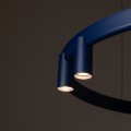 LAMPAMI - nowoczesny żyrandol do salonu, granatowa lampa, duży nowoczesny żyrandol do salonu, żyrandol do salonu dający dużo światła FOURTY ROUND LED NOWODVORSKI