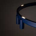 LAMPAMI - nowoczesny żyrandol do salonu, granatowa lampa, duży nowoczesny żyrandol do salonu, żyrandol do salonu dający dużo światła FOURTY ROUND LED NOWODVORSKI