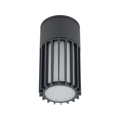 LAMPAMI - lampa zewnętrzna sufitowa szara punktowa, lampa zewnętrzna, oświetlenie zewnętrzne domu RIBO GRAY IP54