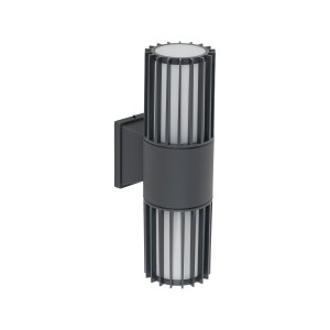 Lampa zewnętrzna na ścianę IP54 podwójna 2xE27 RIBO GRAY