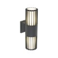 LAMPAMI - lampa zewnętrzna na ścianę IP54 podwójna, lampa oświetleniowa zewnętrzna, oświetlenie na dom, lampa zewnętrzna na taras RIBO GRAY IP54