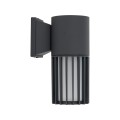 LAMPAMI - Lampa zewnętrzna na ścianę, lampa na taras ścienna, lampa elewacyjna zewnętrzna IP54, kinkiet ścienny zewnętrzny, lampa zewnętrzna elewacyjna pojedyncza RIBO GRAY