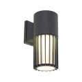 LAMPAMI - Lampa zewnętrzna na ścianę, lampa na taras ścienna, lampa elewacyjna zewnętrzna IP54, kinkiet ścienny zewnętrzny, lampa zewnętrzna elewacyjna pojedyncza RIBO GRAY