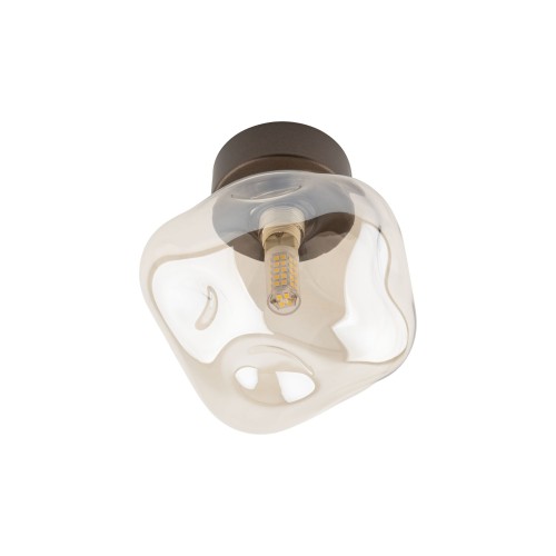 LAMPAMI - nowoczesna lampa do przedpokoju, plafon sufitowy, lampa sufitowa, lampa sufitowa do kuchni, lampa do przedpokoju, ładna lampa do salonu, przytulna lampa do sypialni LAVA BROWN