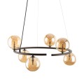 LAMPAMI - żyrandol do pokoju dziennego, oświetlenie dekoracyjne do salonu, przytulna lampa do sypialni,  lampa na antresolę ANABELLE BROWN