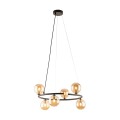 LAMPAMI - żyrandol do pokoju dziennego, oświetlenie dekoracyjne do salonu, przytulna lampa do sypialni,  lampa na antresolę ANABELLE BROWN