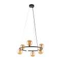 LAMPAMI - żyrandol do pokoju dziennego, oświetlenie dekoracyjne do salonu, przytulna lampa do sypialni,  lampa na antresolę ANABELLE BROWN