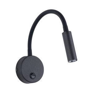 Lampka do czytania w łóżku czarny kinkiet z włącznikiem 1xG9 LAGOS BLACK