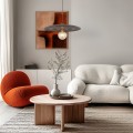 LAMPAMI - lampa wisząca pojedyncza brązowa, lampa sufitowa wisząca, oświetlenie nad stół do jadalni, nowoczesna lampa do salonu - brązowa lampa wisząca długa ONDA NEW BROWN